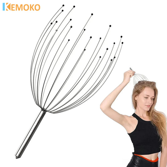 Head Massage Octopus Scalp Relax Healing Neck Claw Massage Anti-Stress Pain Relief Relax Spa Headache Stimulate Blood Circulate