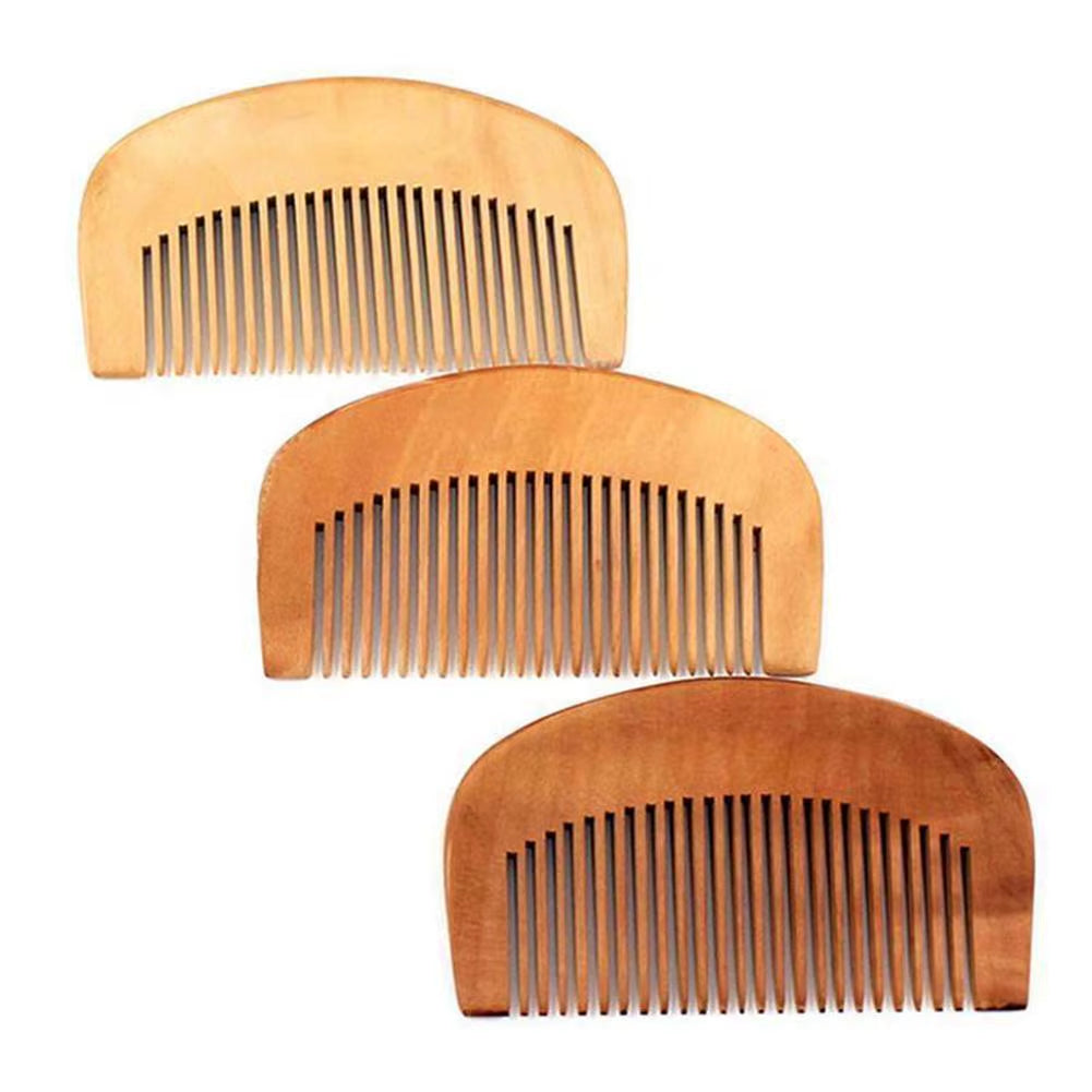 100%Peach Wooden Comb Women and Men Comb Protect Scalp Smooth Comb Prevents Dandruff Meridian Comb Soothes and Relaxes Hair Care