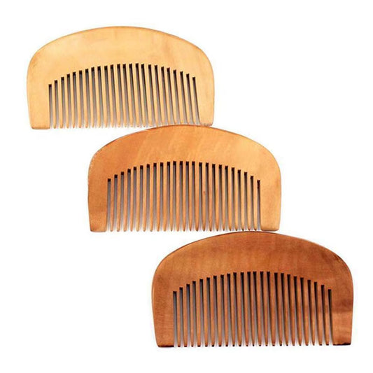100%Peach Wooden Comb Women and Men Comb Protect Scalp Smooth Comb Prevents Dandruff Meridian Comb Soothes and Relaxes Hair Care