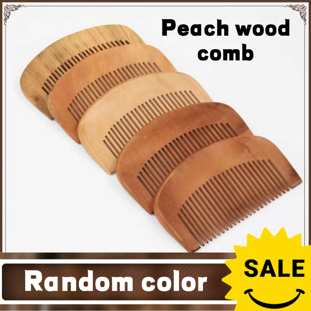 100%Peach Wooden Comb Women and Men Comb Protect Scalp Smooth Comb Prevents Dandruff Meridian Comb Soothes and Relaxes Hair Care