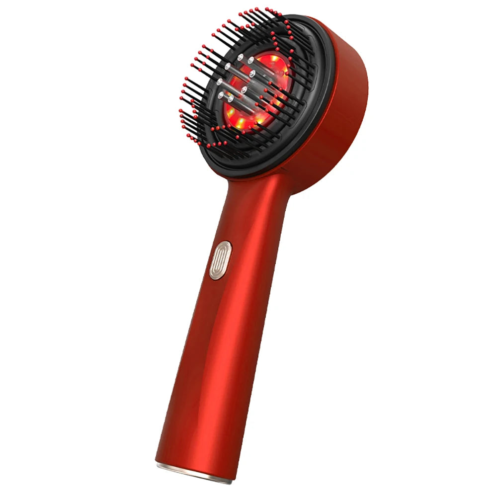 Electric Head Massage Comb Hair Medicine Oil Applicator Scalp Massage Brush 630Nm Infrared Red Light Hair Growth Comb Hair Care