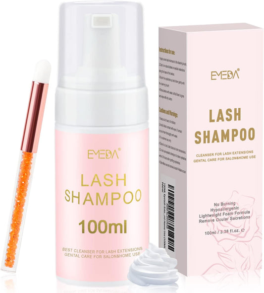 100ML Shampooing Pour Les Cils Nettoyant Moussant Pour Les Cils Shampooing Pour Les Cils Pour Les Extensions Cils Et Le Toilettage Éliminer Le Maquillage Et La Saleté De Cils