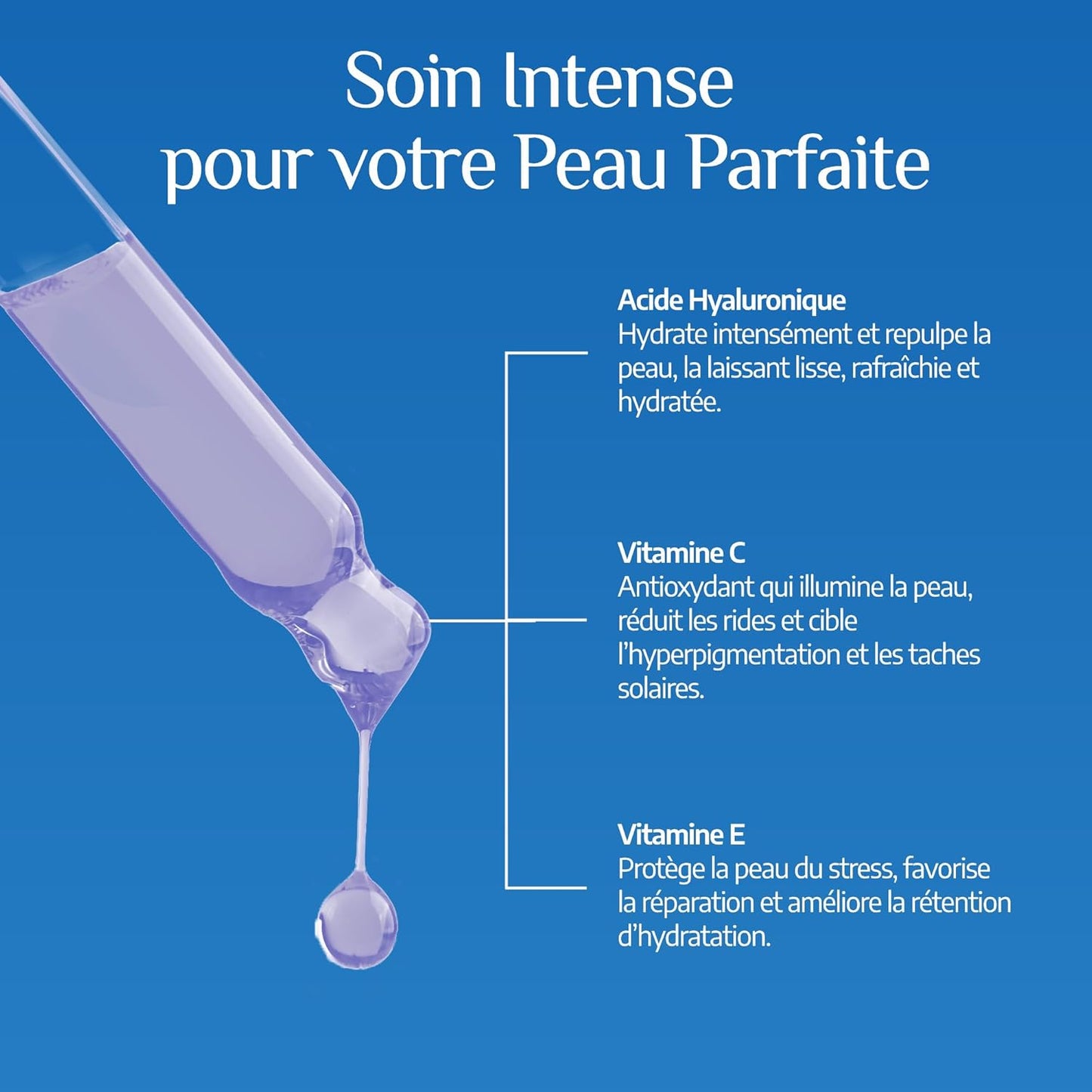 Acide Hyaluronique Sérum Visage Pour Microneedling + Vitamine C & E | Soin Visage Et Contour Des Yeux | anti Cerne, anti Ride, anti Tache & anti Age | 60 Ml
