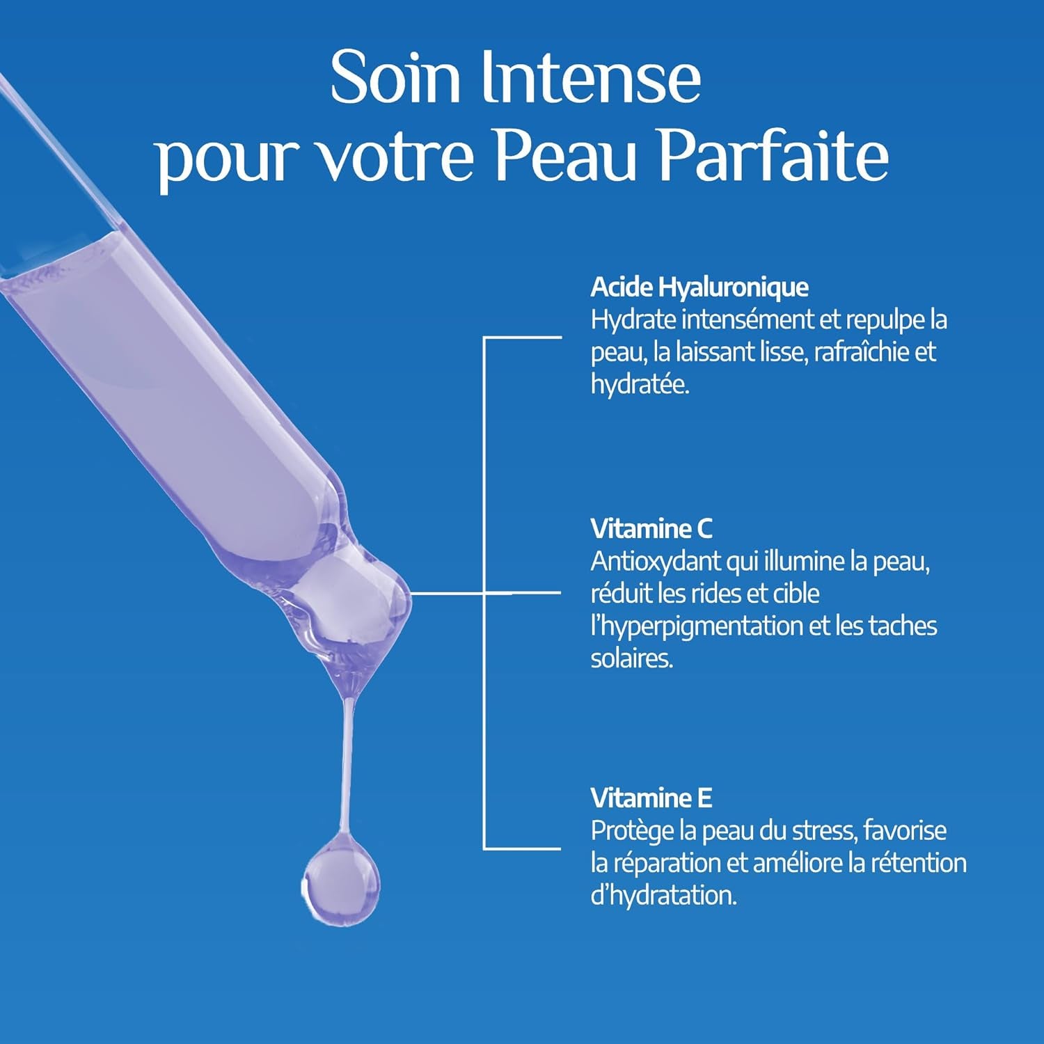 Acide Hyaluronique Sérum Visage Pour Microneedling + Vitamine C & E | Soin Visage Et Contour Des Yeux | anti Cerne, anti Ride, anti Tache & anti Age | 60 Ml