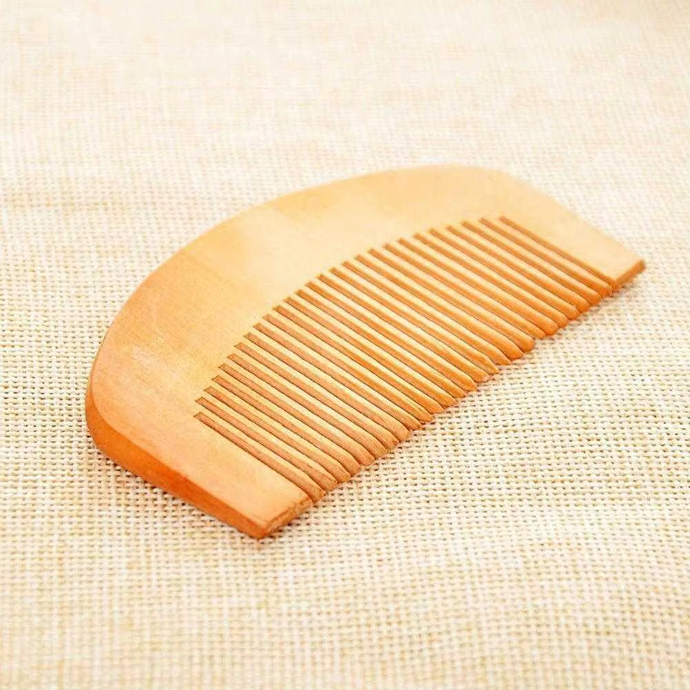 100%Peach Wooden Comb Women and Men Comb Protect Scalp Smooth Comb Prevents Dandruff Meridian Comb Soothes and Relaxes Hair Care