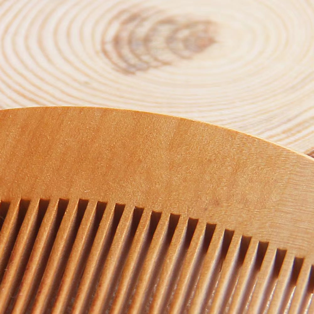 100%Peach Wooden Comb Women and Men Comb Protect Scalp Smooth Comb Prevents Dandruff Meridian Comb Soothes and Relaxes Hair Care